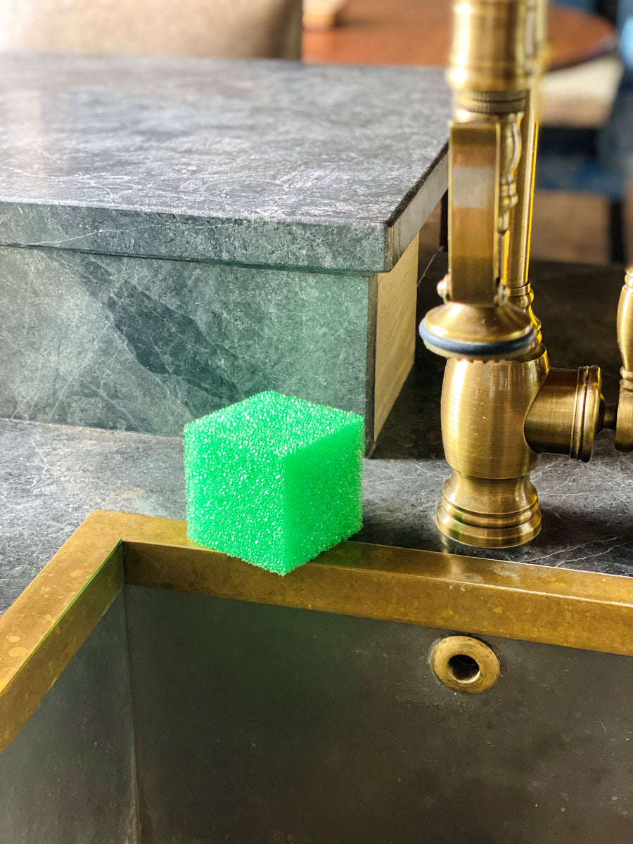 Utensil Scrubber, Aqua Green Cleaning Sponges
