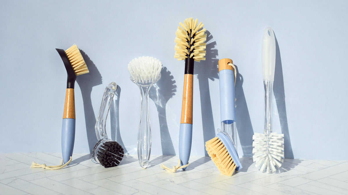 Bright Box cleaning brushes in modern colors