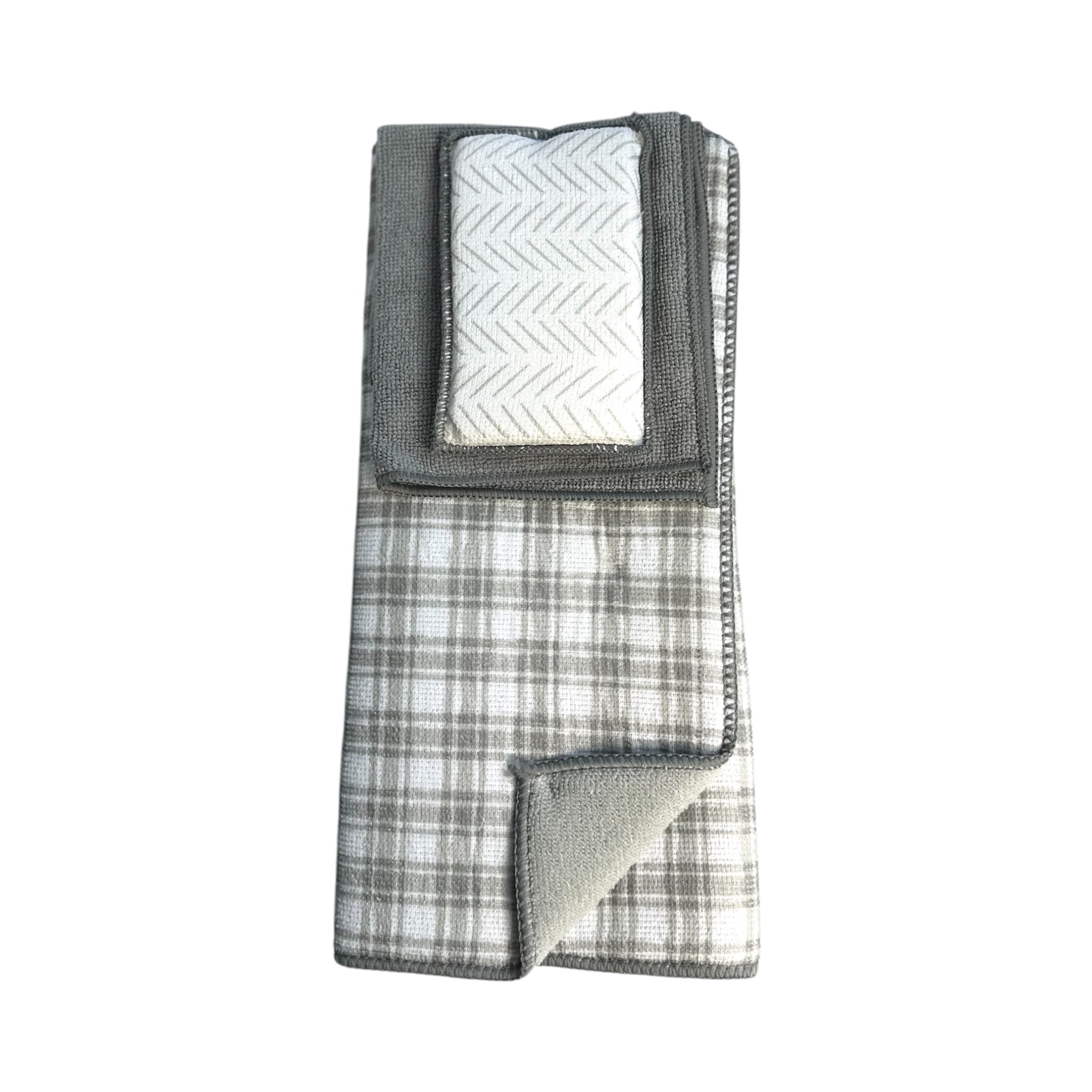 Gray Microfiber Kitchen Set, 3ct