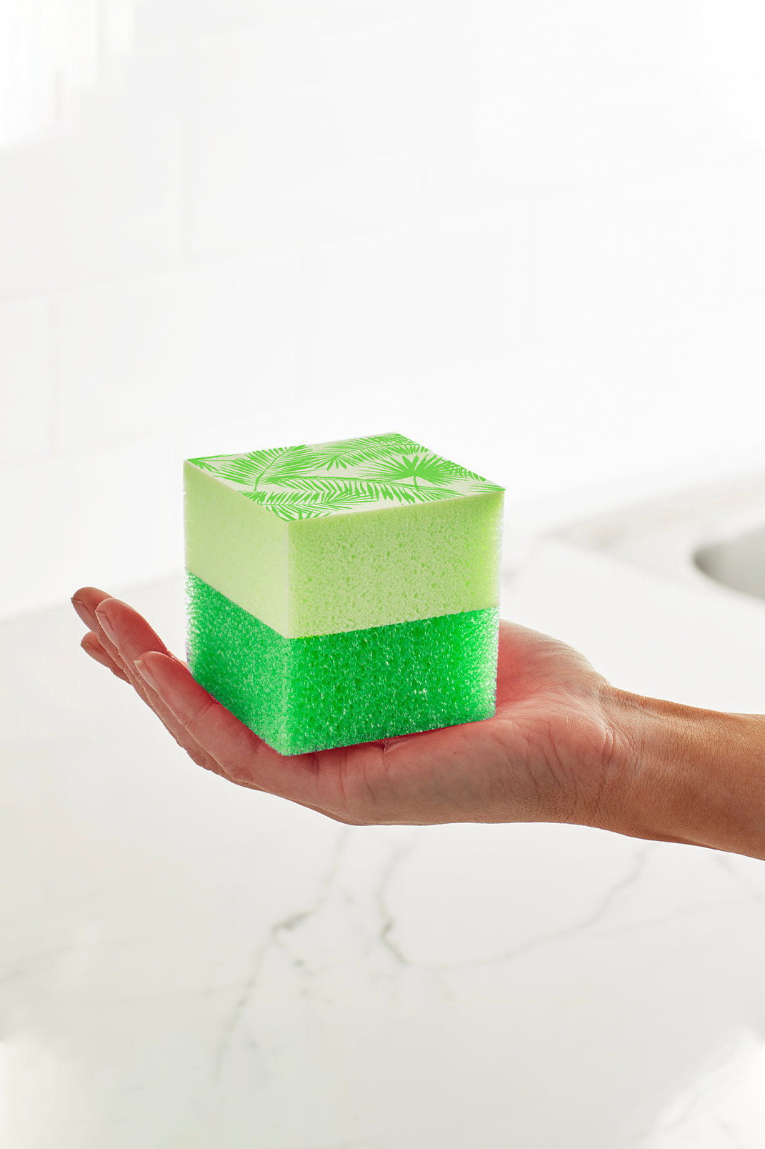 Electric Green Scrub + Wipe Cube